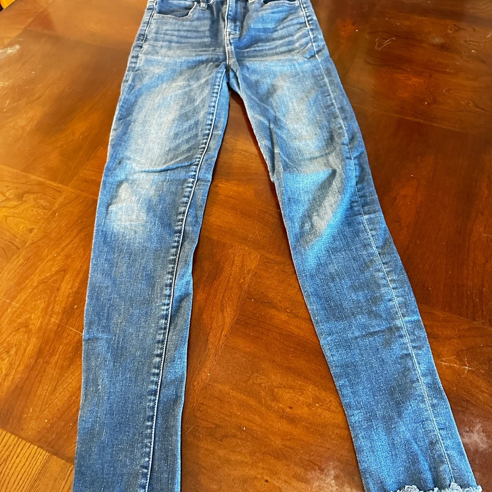 American Eagle Outfitters Women’s Blue Skinny Jeans Hi-Rise Size 0